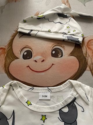 Conjunto bebé elefante y estrellas