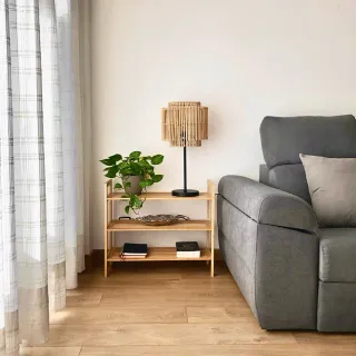 Lámpara de mesa de bambú