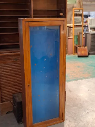 Vitrina expositora de madera y cristal