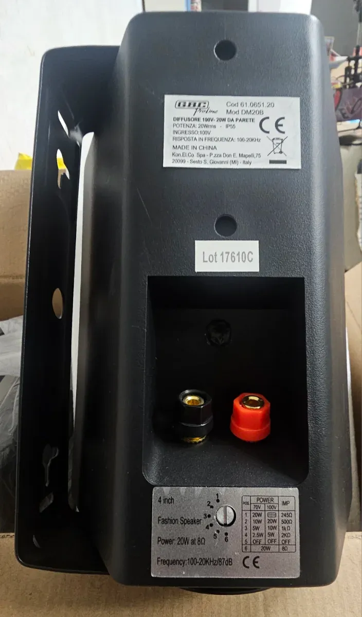 Difusores GBC DM-20B Negro 100V/20W IP55 2 pz afbeelding 5