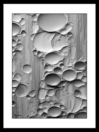 Cuadro Abstracto en Blanco y Negro