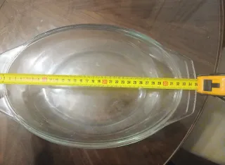 Juego 2 Bandejas de Vidrio Tipo Pyrex Ovaladas