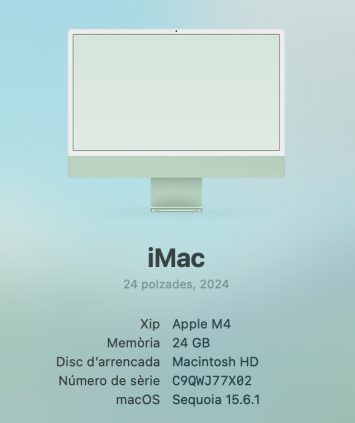 iMac Verde M4 24GB RAM 512GB 2025 afbeelding 3