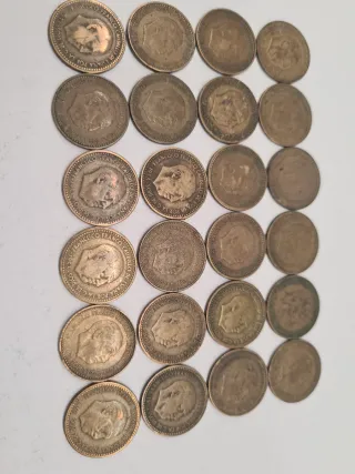 Monedas Una peseta, Franco 1953 (Lote)