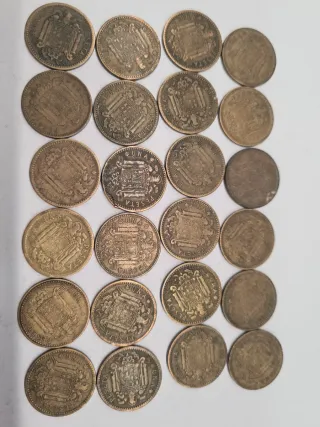 Monedas Una peseta, Franco 1953 (Lote)