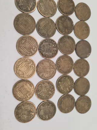 Monedas Una peseta, Franco 1953 (Lote)