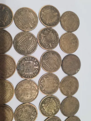 Monedas Una peseta, Franco 1953 (Lote)