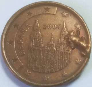 Moneda 1 Céntimo España 2001