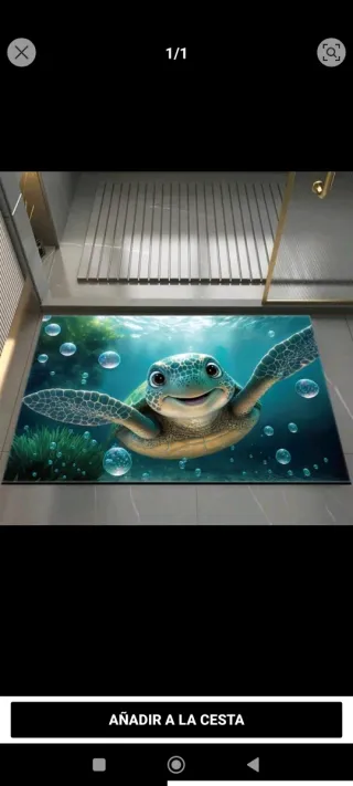 Alfombra de baño tortuga marina