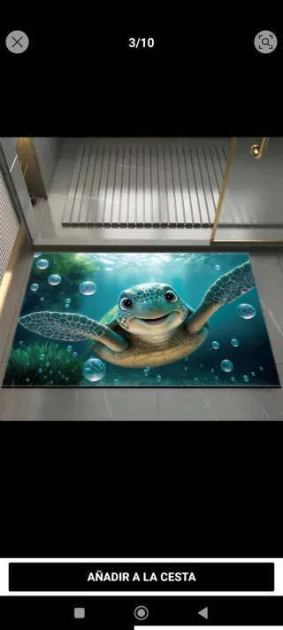 Alfombra de baño tortuga marina