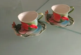 Set 2 Tazze stile Franz Collection Pesce Rosso