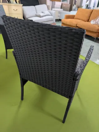 Conjunto Ratán Mesa y 2 Sillas Exterior