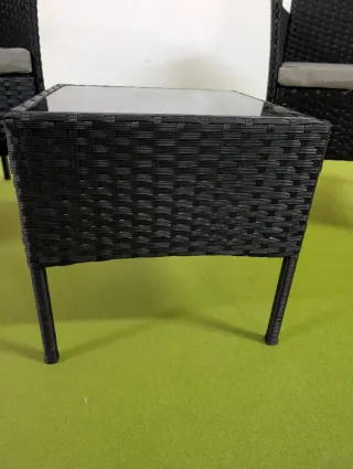 Conjunto Ratán Mesa y 2 Sillas Exterior