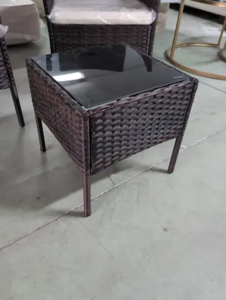 Conjunto Ratán Mesa y 2 Sillas Exterior