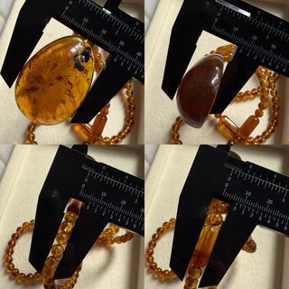 Collar ámbar colgante lágrima