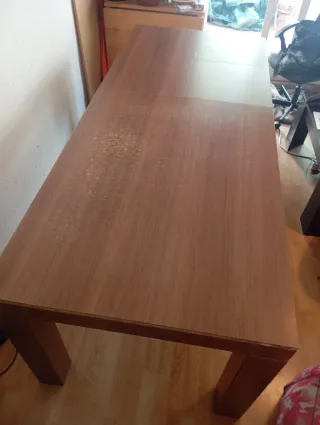 Mesa madera grande anexo extensible -salon comedor