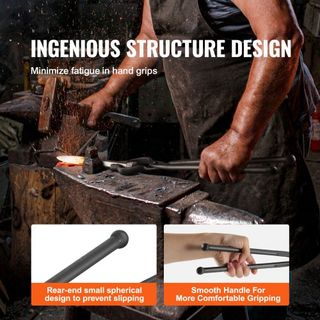 Tenazas de Herrero, Tenazas V-Bit de 45.7 cm, Tenazas de Forja de Acero al Carbono con Remaches de Acero A3, para Forjados Largos, Irregulares y en Forma de Clavo, para Principiantes y Herreros y ...