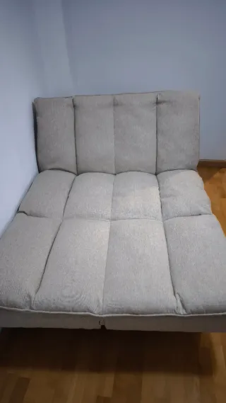 Sofá 2 plazas tela Veka beige/gris