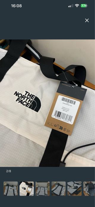 Bolsa The North Face Blanca y Negra