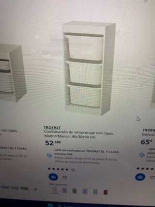 Mueble Almacenaje Blanco IKEA TROFAST