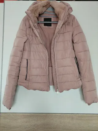Chaquetón rosa acolchado