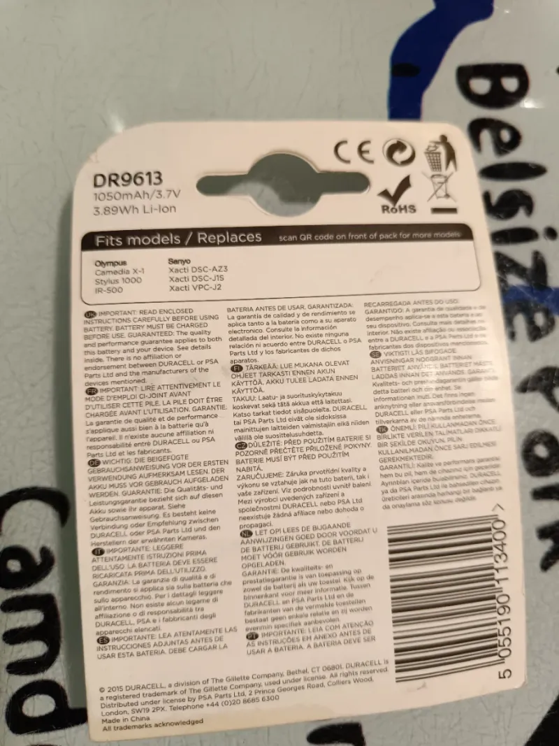 Batería Duracell DR9613 para Olympus LI-10B afbeelding 2