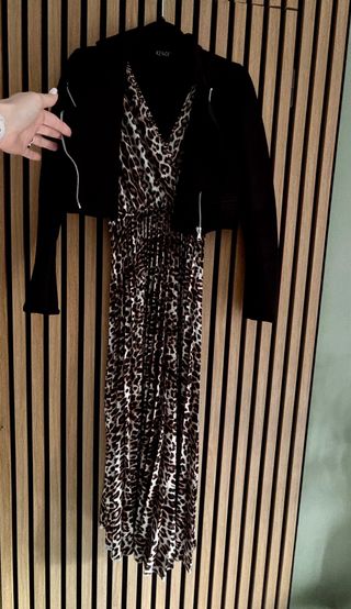 Abito lungo leopardato