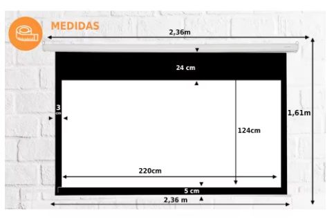 Pantalla Proyector Manual 100 4K Full HD afbeelding 2