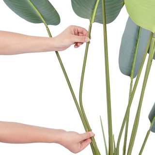 Árbol Artificial de Aves del Paraíso, Planta Falsa de 1.5 m de Altura, Material PE y Protección Antivuelco, Planta de Bajo Mantenimiento, Árbol Falso Verde Realista para Decoración de Oficina en C...