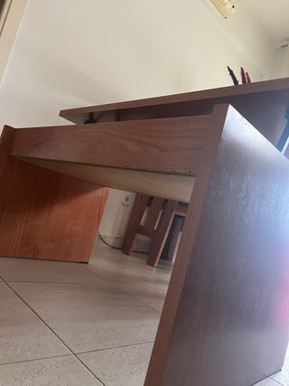 Mesa centro elevable madera y cristal