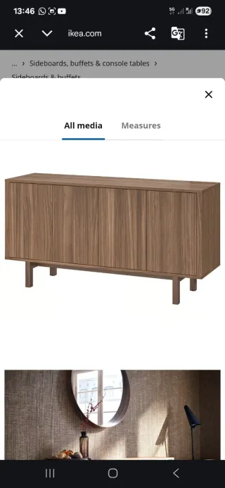 Aparador IKEA Stockholm Madera Marrón