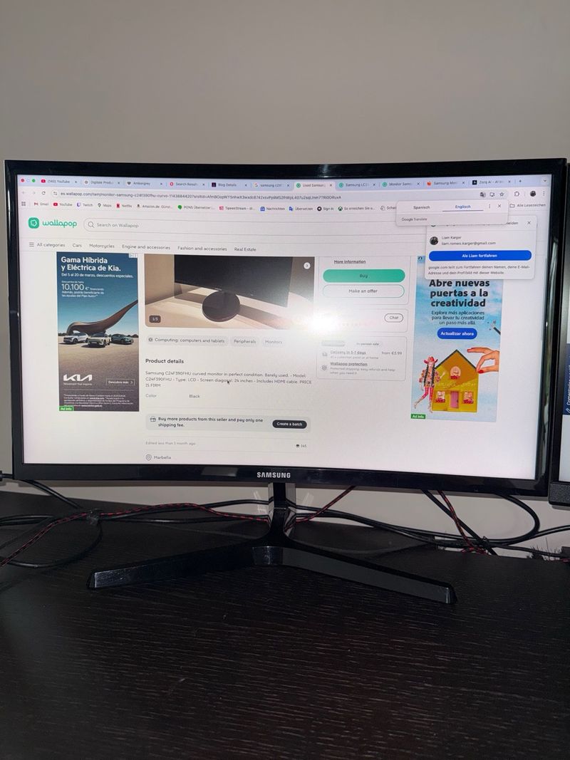 Monitor Samsung 24 Curvo C24F390