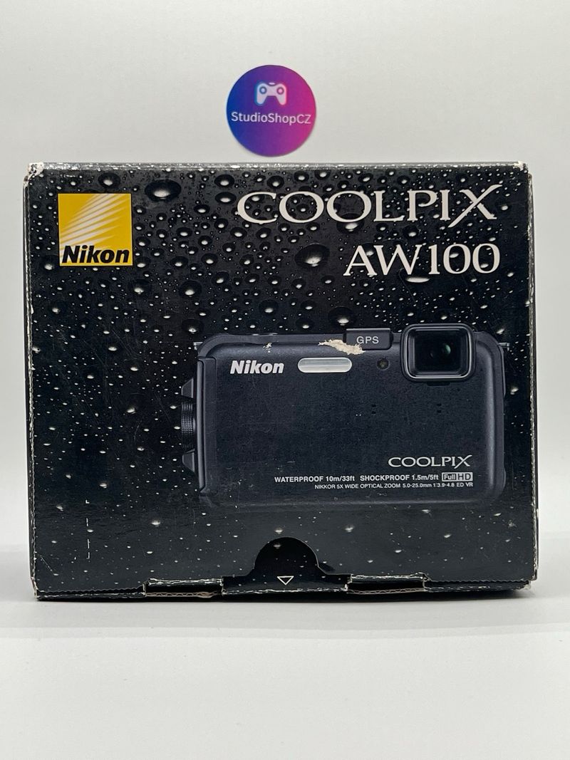 Cámara digital Nikon Coolpix AW100 negra afbeelding 2