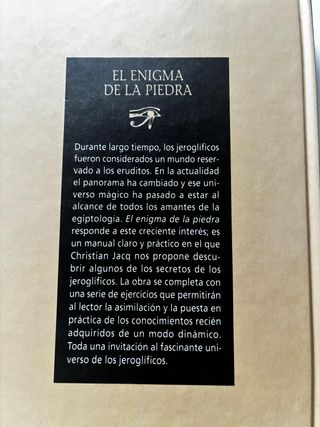 Libro El enigma de la piedra - Christian Jacq