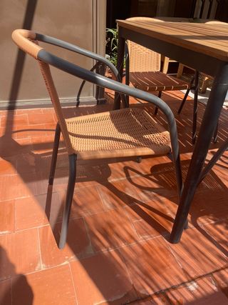 Conjunto terraza mesa 160x90 y 6 sillas exterior