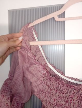 Blusa crop fruncida manga abullonada