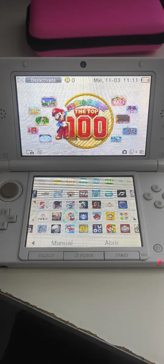 Nintendo 3DS XL Blanca + Tarjeta SD 256GB