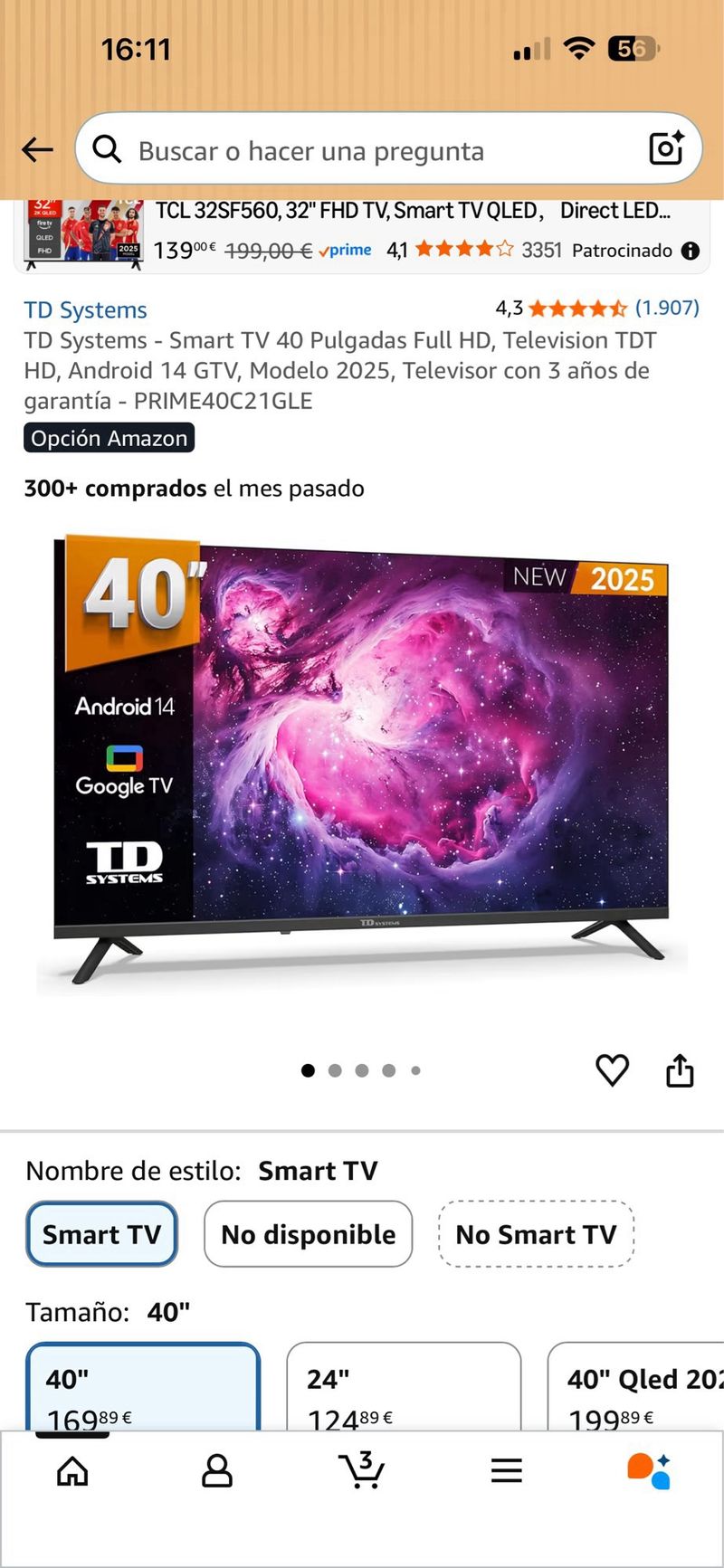 TV TD Systems 40 Full HD LCD afbeelding 2