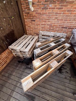 9 Palets Europalets Madera Blanca,