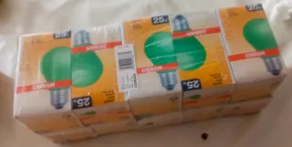 Pack 10 Bombillas OSRAM Decor Color Verde 25W