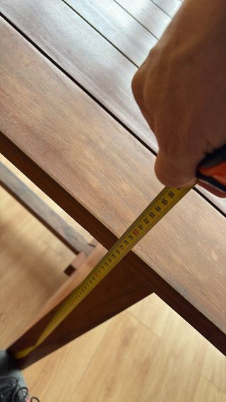 Mesa de madera  maciza y mesita