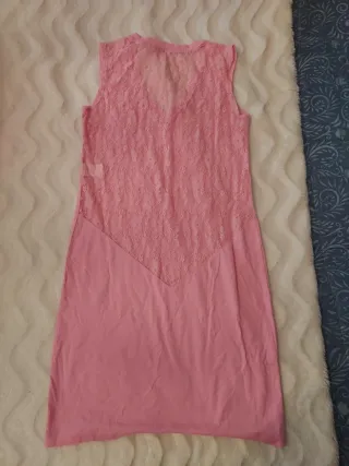 Vestido rosa encaje El Corte Inglés
