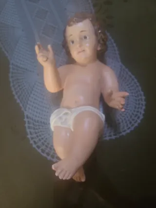 Niño Jesús. Años 80. 33 cms. Ojos de cristal.