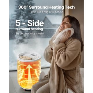Calentadores de Toallas para Baño, Cubo Calentador de Toallas con Apagado Automático para Spa, Acomoda hasta 3 Toallas de Baño Sobredimensionadas, Mantas, Ropa, Batas de Baño, Pijamas y Más