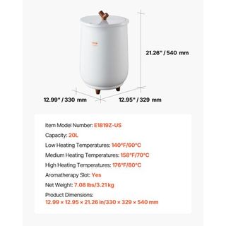 Calentadores de Toallas para Baño, Cubo Calentador de Toallas con Apagado Automático para Spa, Acomoda hasta 3 Toallas de Baño Sobredimensionadas, Mantas, Ropa, Batas de Baño, Pijamas y Más