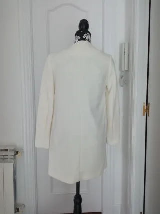 Abrigo corto blanco/crema