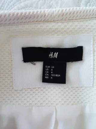 Abrigo corto blanco/crema