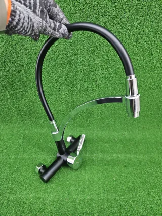 Grifo Cocina Flexible Negro/Plata Kelleria
