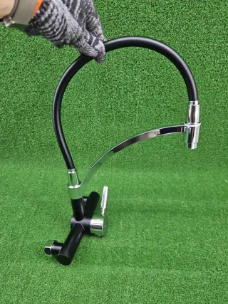 Grifo Cocina Flexible Negro/Plata Kelleria