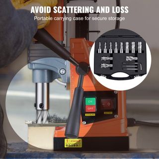 Juego de Cortadores Anulares, 13 piezas Brocas Mag Drill con Shank Weldon, 2.5 cm de Profundidad de Corte, 1.1 a 2.7 cm de Diámetro de Corte, M2AL HSS, 2 Pines Piloto, Llave Hexagonal y Estuche Po...